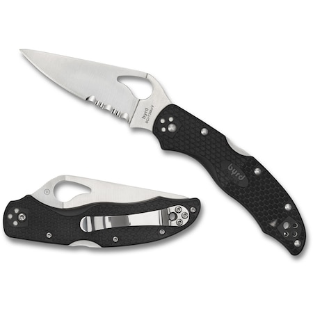 Spyderco 2024 Spyderco, Reveal V4, Harrier 2, Black Frn, Combo Edge SPY-BY01PSBK2